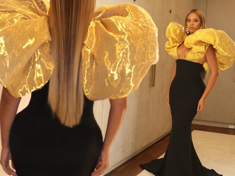 Beyonce's Gold Dress at the 77th Annual Golden Globe Awards is a Must