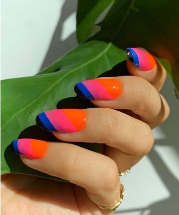 bright stripes mani monday slide 01