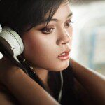 Girl listening to music