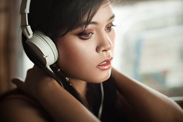 Girl listening to music