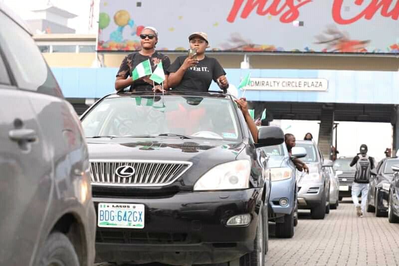 #EndSARSMemorial: Photos of Nigerian Youths at Lekki Tollgate for #EndSARSAnniversary 23 20211021 1210313967658633117192291