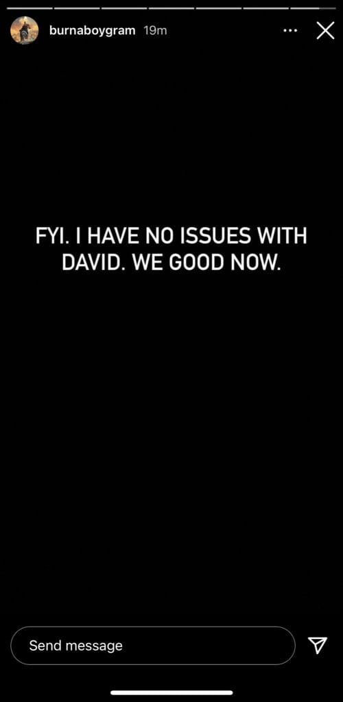 A Perfect Way to End The Year As Burna Boy Says He & Davido are 'Good Now' 2 c455f4eb 9f39 4320 9a9e e1a0352868206022664171711784803