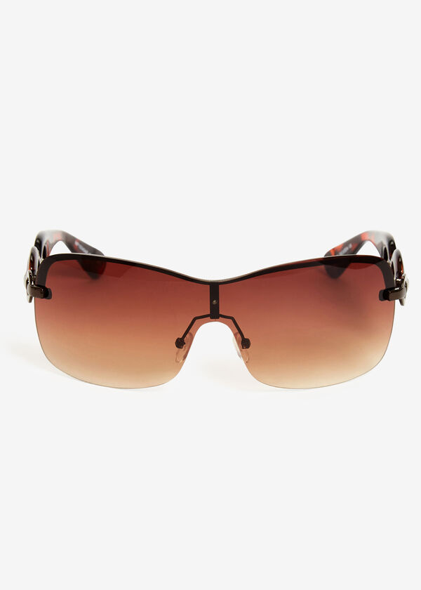 Brown Chain Sunglasses