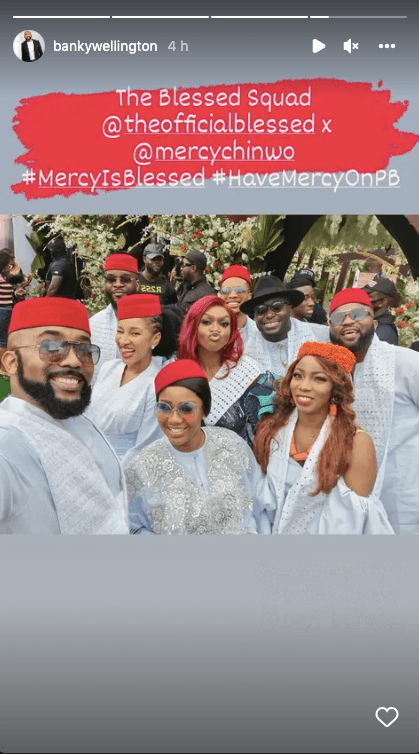 Banky W at mercy chinwos wedding
