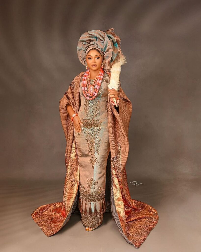 Mercy Aigbe Yoruba traditional look