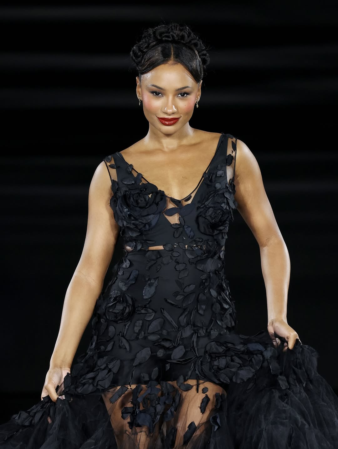 Temi Otedola Owned the Night in All-Black Couture at L’Oréal Paris