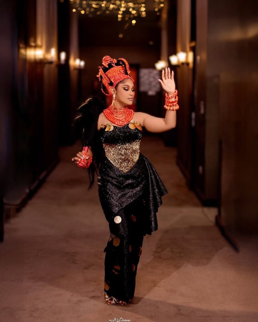 Black Edo Traditional Bridal Look13