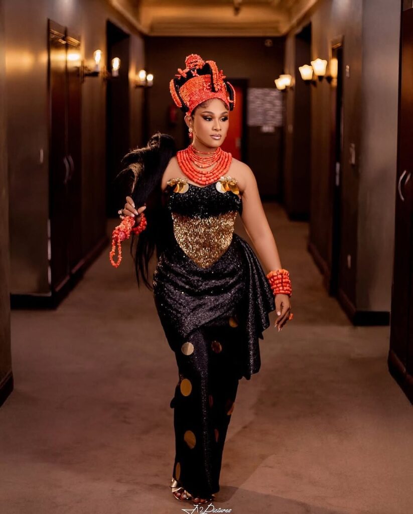 Black Edo Traditional Bridal Look14
