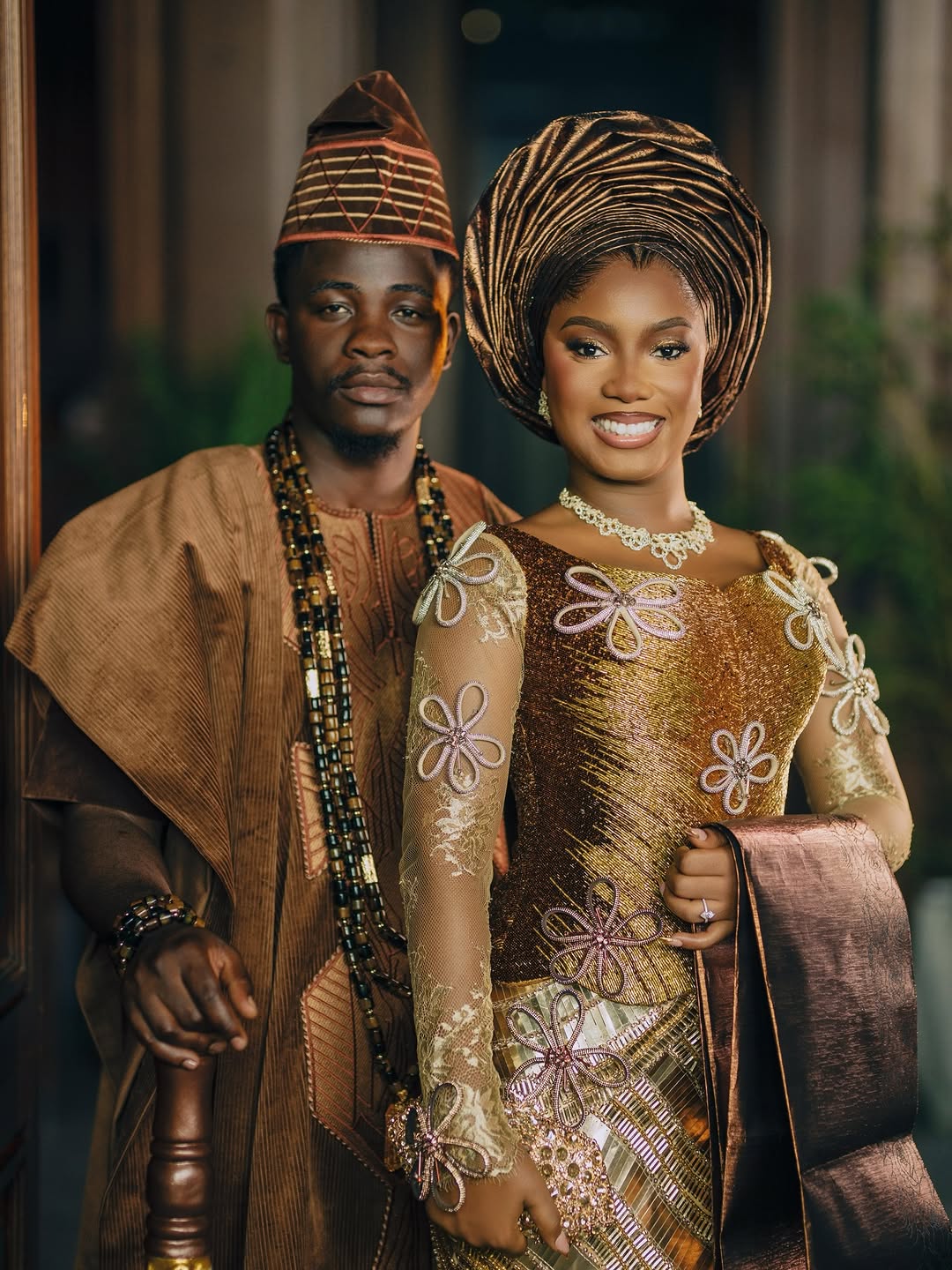 Brown, Gold & Romance: Simi Sanya & Femi Dapson’s Stylish Introduction