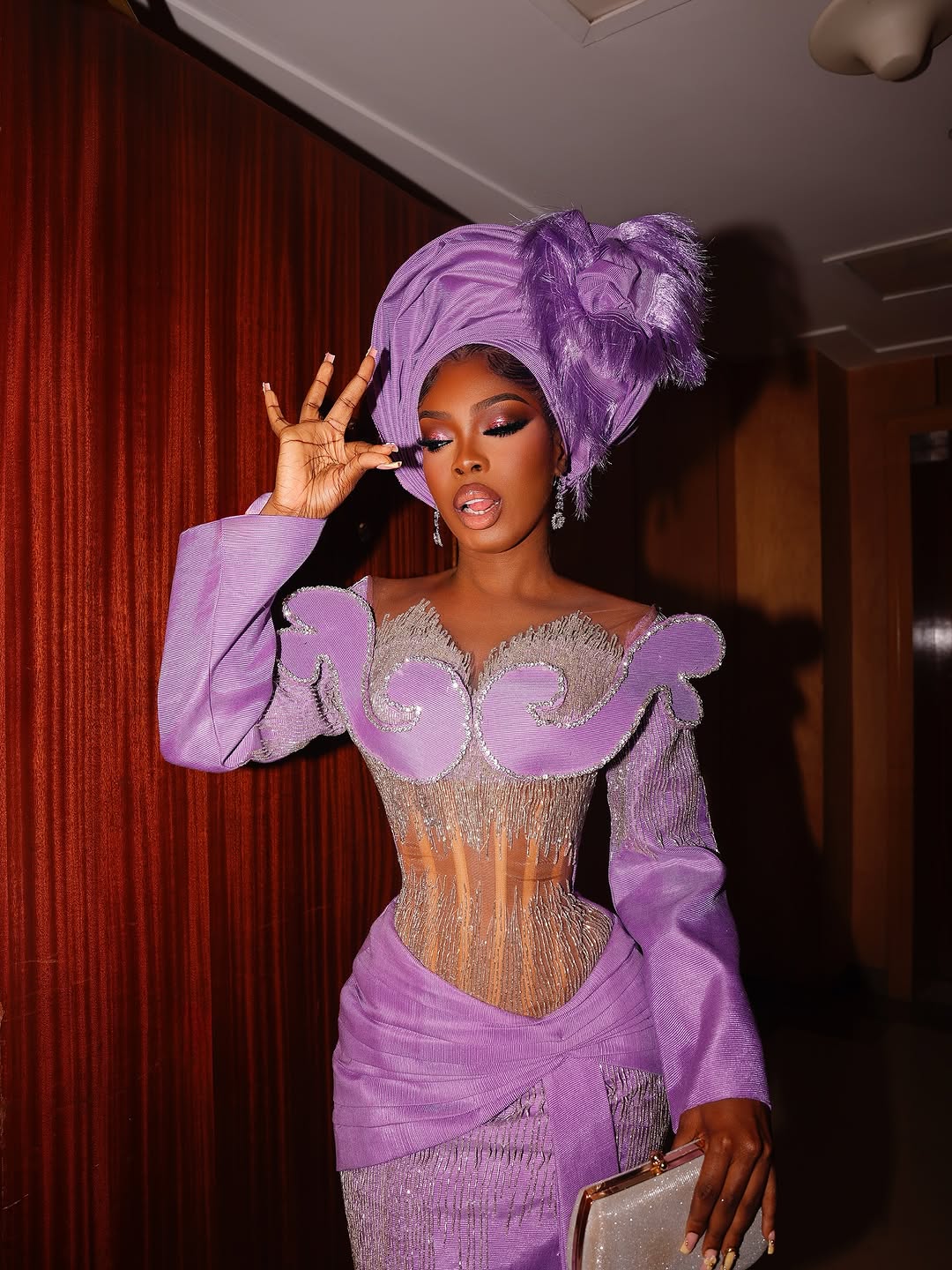 This Purple Yoruba Bridal Look Will Make You Shine on Your Big Day