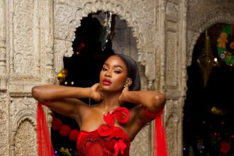 Red, Radiant, and Festive: Dede Ashiogwu Stuns in a Show Stopping Christmas Look