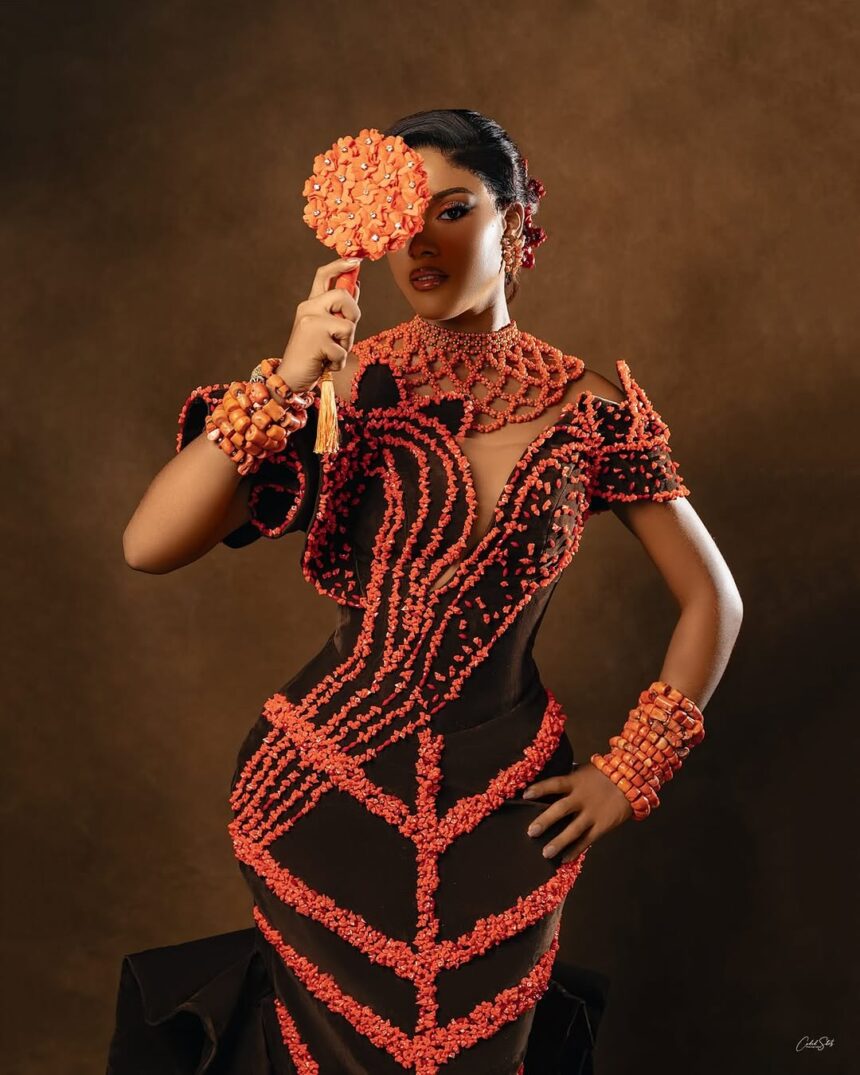 If You’re Ready to Shine at Your Igbo Trad, This Coral-Inspired Style Will Have Everyone Talking