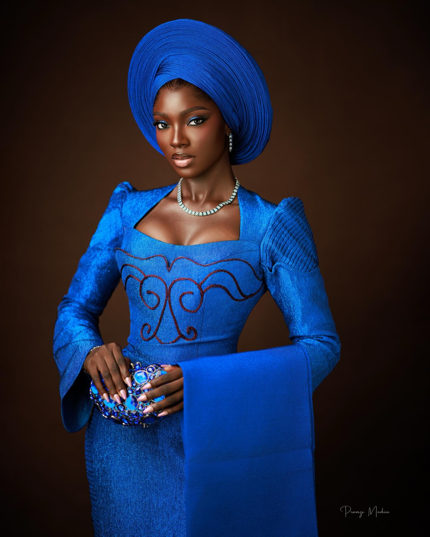 Slay Your Wedding Day in This Gorgeous Blue Yoruba Bridal Dress