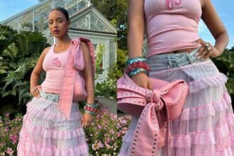 how to style pink with denim