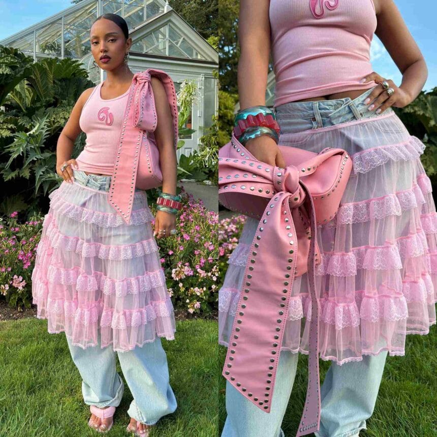 how to style pink with denim